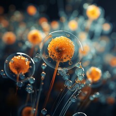 a close up of bubbles