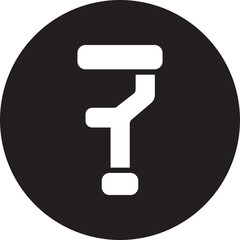 crutch glyph icon