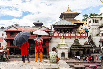  Pashupati is an hindi temple and place of cremations at river bank in kathmandu, nepal - 778135508