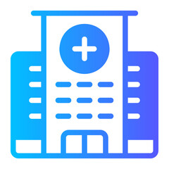 Fototapeta premium hospital gradient icon