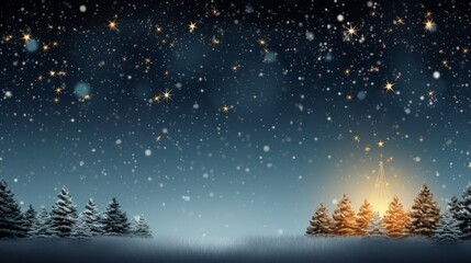 Naklejka premium Spirit of christmas through delightful scene and ample copy space