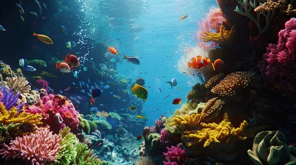 Fototapeten coral reef and fish © Ravem
