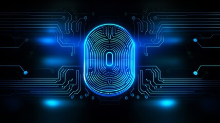 High-tech biometric authentication systems - obrazy, fototapety, plakaty