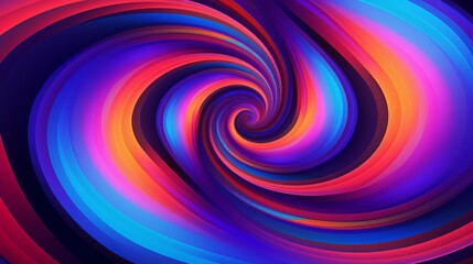 Hypnotic hyper space design with abstract shapes