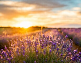 farbenfrohes Lavendelfeld hintergrund