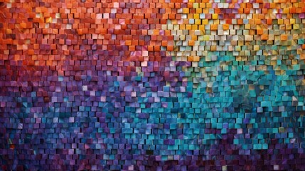 Vivid and lively texture composed of a mosaic of colors