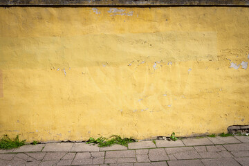 Old vibrant yellow wall