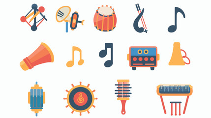 Musical toy icon Flat vector isolated on white background
