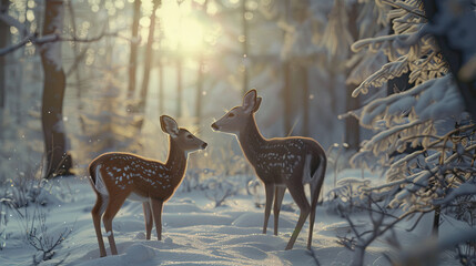 deer in the woods