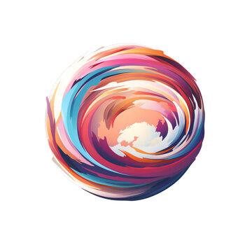 a colorful swirly circle