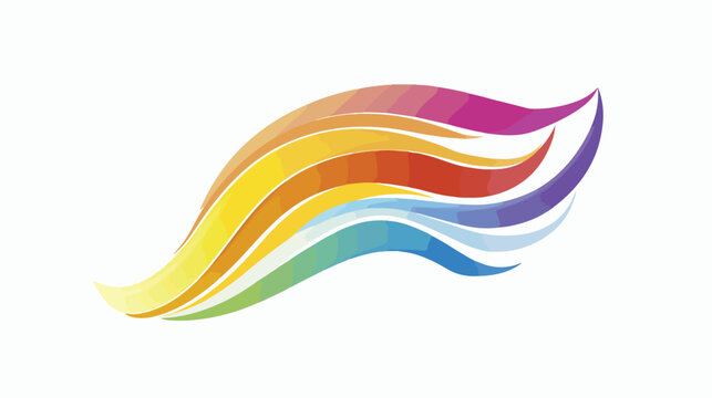 Rainbow icon. Shape wave isolated on white background
