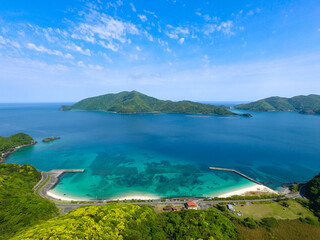 奄美大島　宇検村　タエン浜　空撮