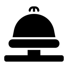 hotel bell glyph icon