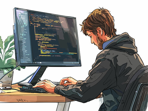 developer creating a new program
