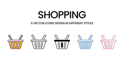 Shopping Icons different style vector stock illustration