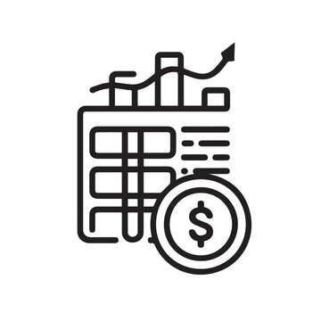 Budget Planning in cartoon, doodle style . Image for t-shirt, web, mobile apps and ui. Isolated 2d vector illustration in logo, icon, sketch style, Eps 10, black and white. AI Generative