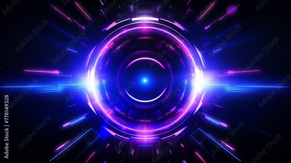 Canvas Prints futuristic hyper zoom concept with neon elements