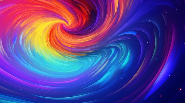 Hypnotic hyper space background with cosmic clouds
