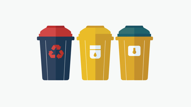 Trash icon vector for web and mobile app. trash can i
