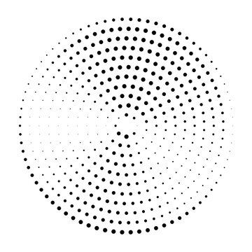 recommend clip art: Black round dotted halftone gradient in a pop art comic style.  Circle dots texture isolated on white background. Spotted spray texture.