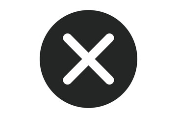 black cross mark sign isolated. no sign, no icon