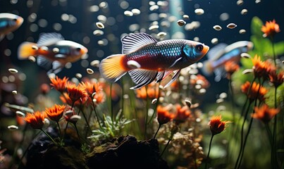 Swirling Fish in Water