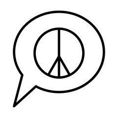 Peace line icon