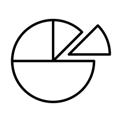 Pie chart line icon