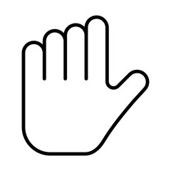 305-Raise hand  line icon