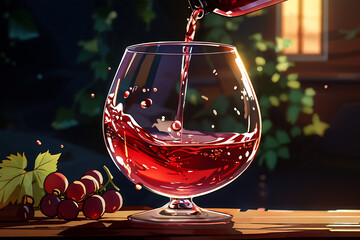red wine pouring into glass
Generative AI