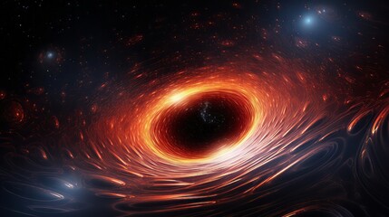 Mesmerizing black hole surrounded by a stunning galaxy of stars