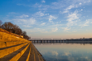 Naklejka premium Market Street Bridge over the Susquehanna River in Harrisburg, Pennsylvania