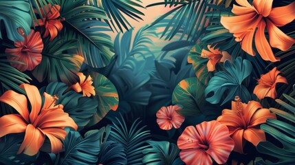Fototapeta premium Graphic resources: A stunning collection of nature-inspired illustrations