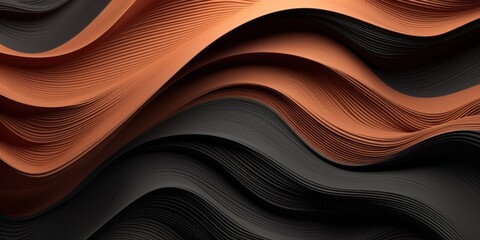 Brown abstract dark design majestic beautiful paper texture background 3d art - obrazy, fototapety, plakaty