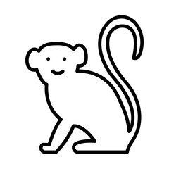 Monkey line icon