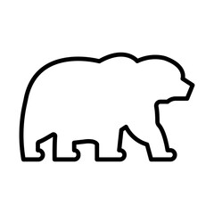 Bear line icon