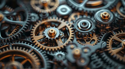A complex network of gears and cogs symbolizing a well-thought-out plan in motion
