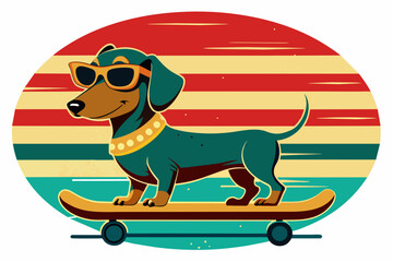 dog-playful-graphic-tee-showcasing-a-laid vector 