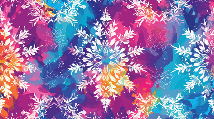 Fototapeta na wymiar Winter Retro Pattern. Mayan Pattern. Snowflake Print.