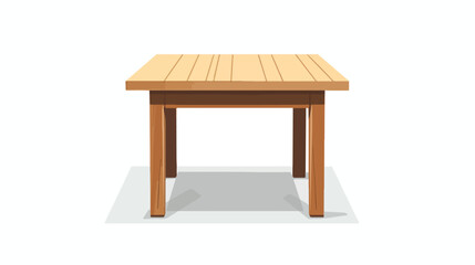 Wooden table flat icon for apps and web sites Flat vector