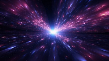 Fototapeta premium Interdimensional travel in a mesmerizing hyper space