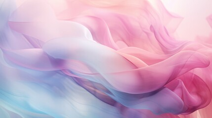 Fototapeta premium Delicate pastel hues merging gracefully in smoke