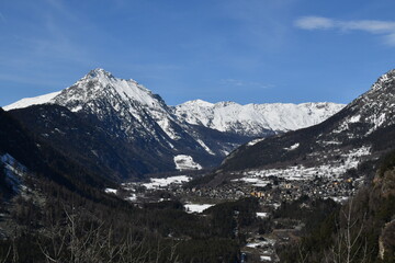 The Graines castle in the Aosta Valley, with its ruined walls