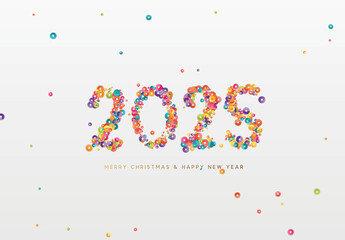 Happy new year 2025. vector illustration