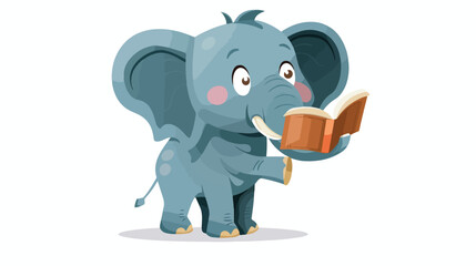 Cartoon Elephant Elephant themed book cover Vector Flat