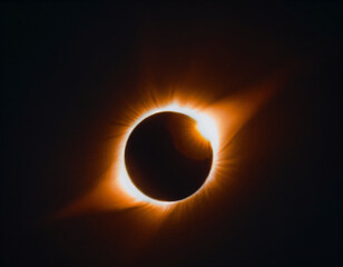 A total solar eclipse in the sky.