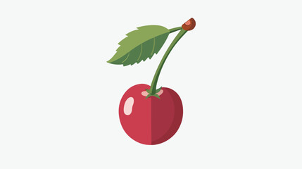 Cherry vector icon flat vector isolated on white background