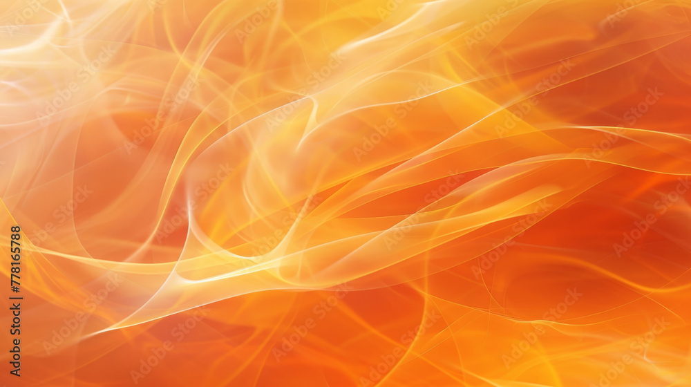 Poster Vibrant abstract background depicting flowing orange and yellow flame patterns