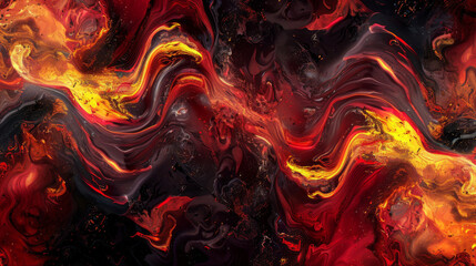 Fiery abstract liquid art pattern