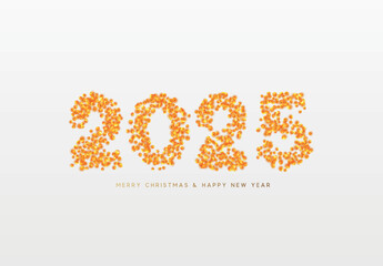 Happy new year 2025. vector illustration